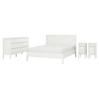GULLABERG bedroom furniture, set of 4, white, 140x200 cm