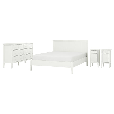 GULLABERG bedroom furniture, set of 4, white, 200x140 cm