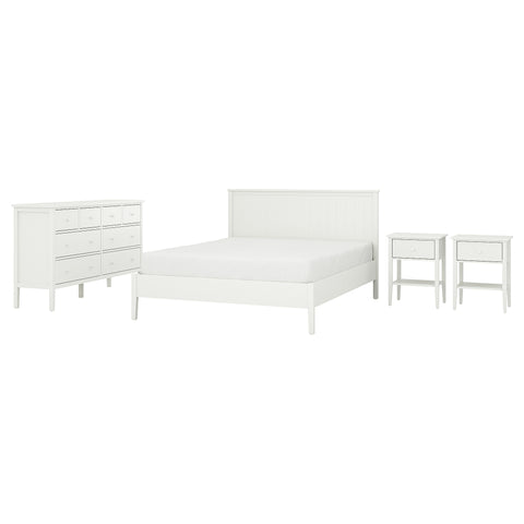 GULLABERG bedroom furniture, set of 4, white, 200x140 cm