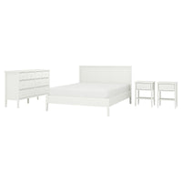 GULLABERG bedroom furniture, set of 4, white, 160x200 cm