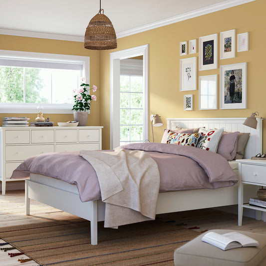 GULLABERG bedroom furniture, set of 4, white, 160x200 cm