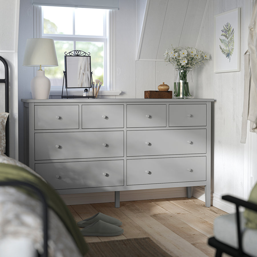 GULLABERG bedroom furniture, set of 4, grey, 200x140 cm