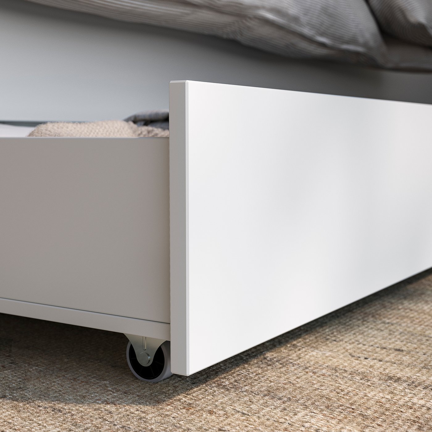 GULLABERG bed storage box, set of 2, white, 200 cm