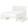 GULLABERG bed frame with 4 storage boxes, white/Lindbåden, 140x200 cm
