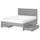GULLABERG bed frame with 4 storage boxes, grey/Lönset, 160x200 cm