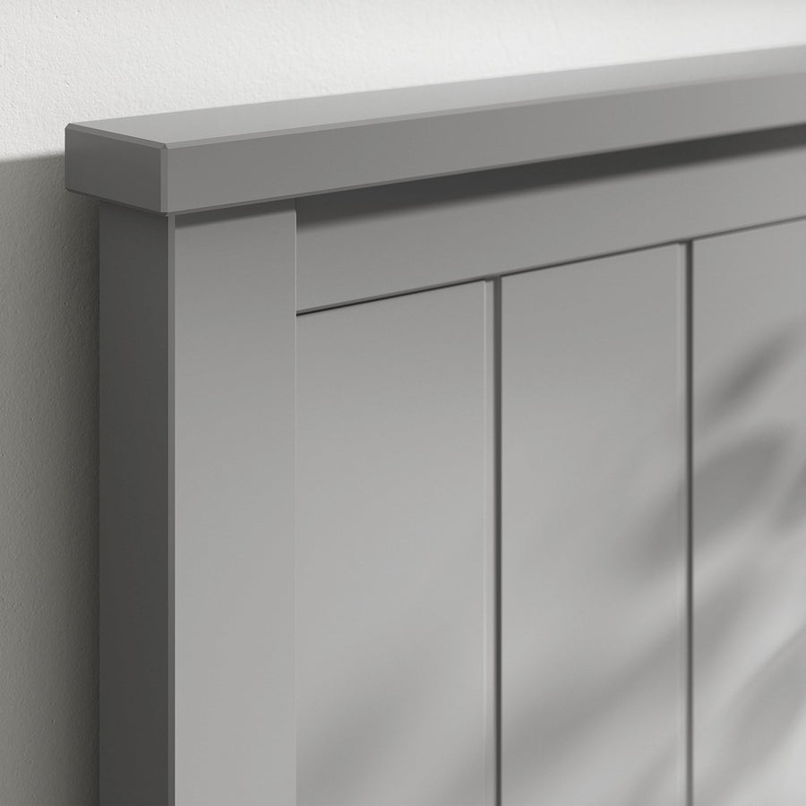 GULLABERG bed frame with 4 storage boxes, grey/Lönset, 160x200 cm