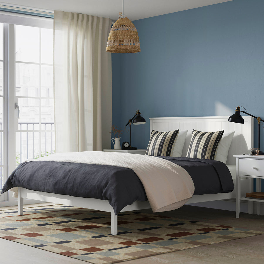 GULLABERG bed frame, white/Lönset, 208x151 cm