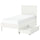 GULLABERG bed frame with 2 storage boxes, white/Leirsund, 90x200 cm
