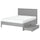 GULLABERG bed frame with 2 storage boxes, grey/Leirsund, 160x200 cm