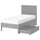 GULLABERG bed frame with 2 storage boxes, grey/Lindbåden, 90x200 cm