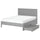 GULLABERG bed frame with 2 storage boxes, grey/Lindbåden, 160x200 cm