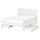 GULLABERG bed frame with 4 storage boxes, white/Lönset, 160x200 cm