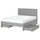 GULLABERG bed frame with 4 storage boxes, grey, 140x200 cm