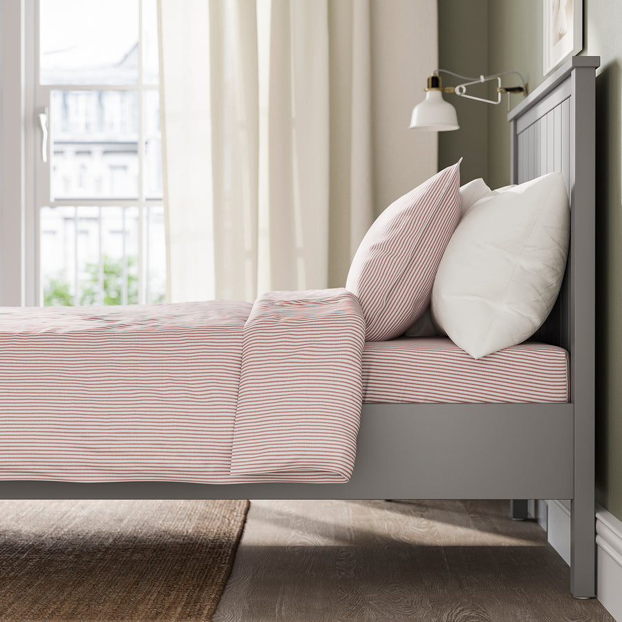 GULLABERG bed frame, grey/Leirsund, 90x200 cm