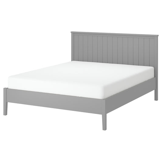 GULLABERG bed frame, grey/Lindbåden, 160x200 cm