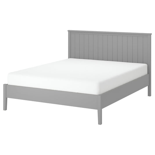 GULLABERG bed frame, grey/Lönset, 140x200 cm