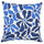GULLBERGSÖ cushion cover, blue floral pattern/outdoor indoor