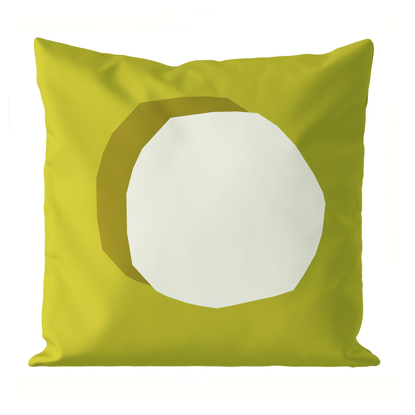 GULLBERGSÖ cushion cover, bright yellow white/outdoor indoor, 50x50 cm