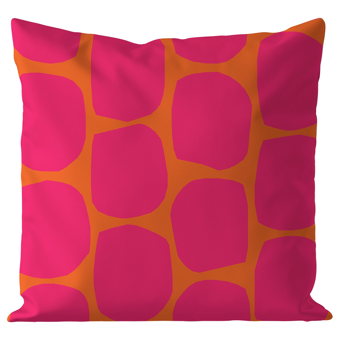 GULLBERGSÖ cushion cover, bright pink bright orange/outdoor indoor, 50x50 cm