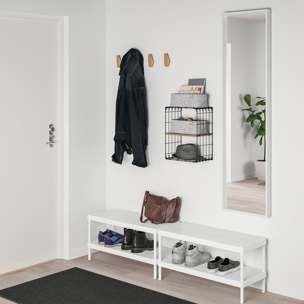 GULLHULT wall shelf, black/pine antique effect, 30x40 cm
