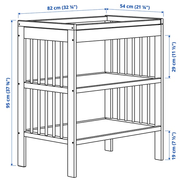 GULLIVER changing table, white, 82x93x54 cm
