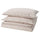 GULLNATTLJUS duvet cover and 2 pillowcases, white/floral pattern