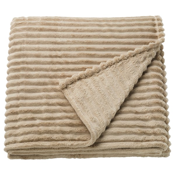 GULLSTRÅLE bedspread, light beige, 150x250 cm