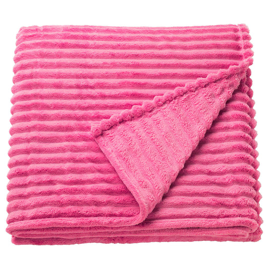 GULLSTRÅLE bedspread, bright pink, 250x150 cm