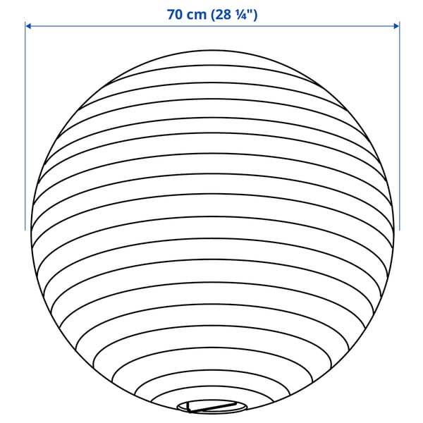 GULLSUDARE pendant lamp shade, white/handmade, 70 cm