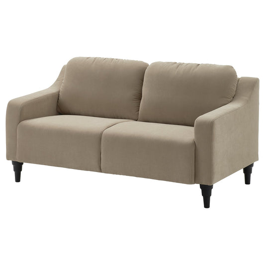 GULLVALLA 2-seat sofa, Silkeryd dark grey-beige, 142 cm