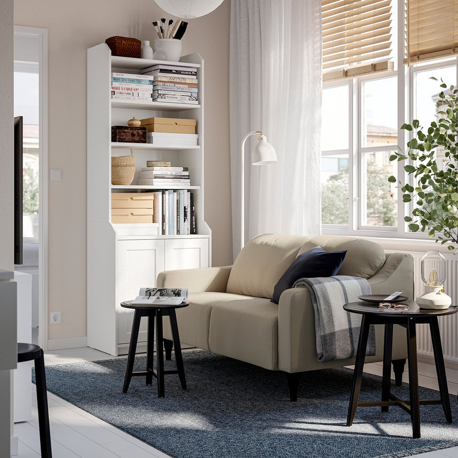GULLVALLA 2-seat sofa, Silkeryd dark grey-beige, 142 cm