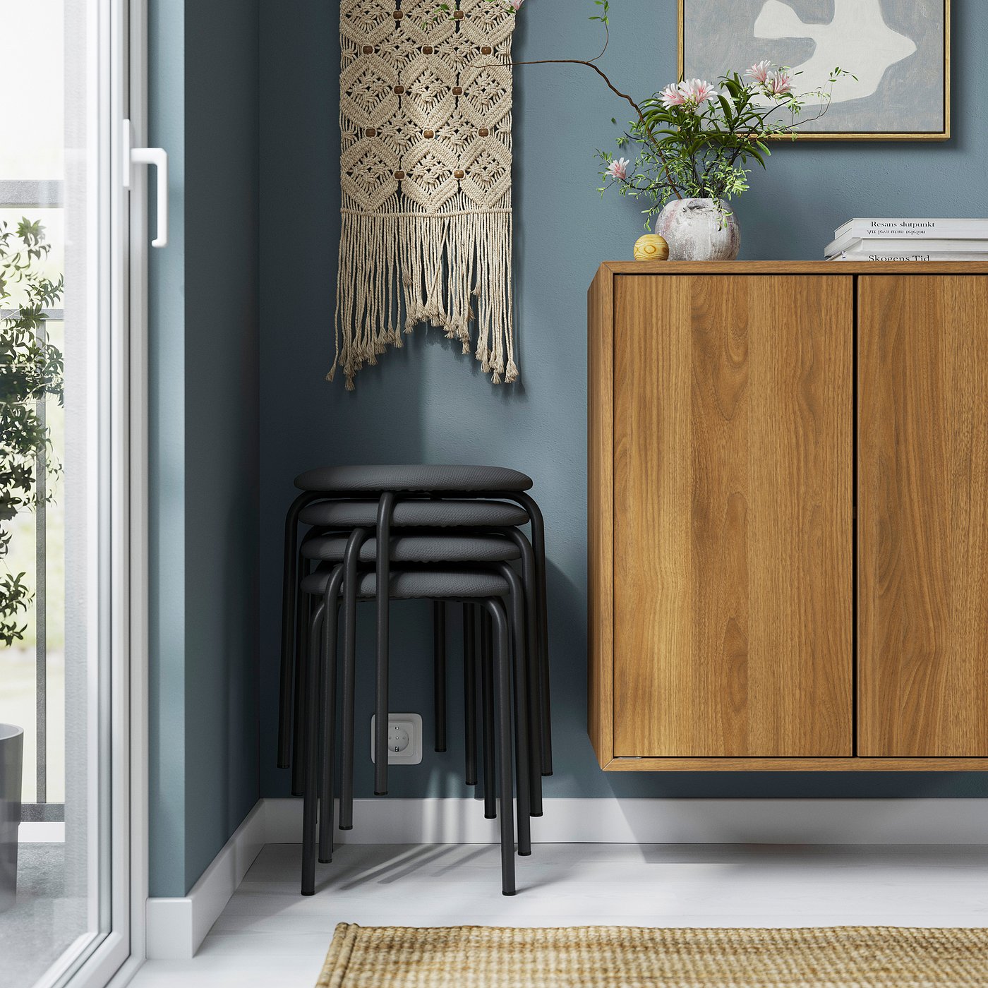 GULTARP stool, anthracite/Remmarn anthracite, 41 cm