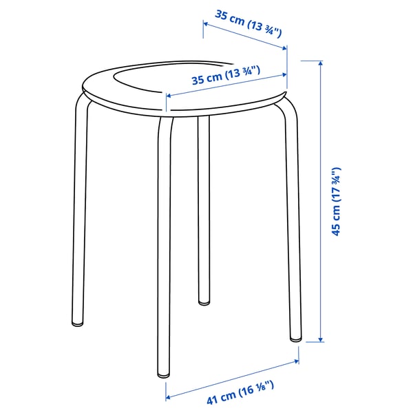 GULTARP stool, light yellow/Remmarn yellow, 41 cm
