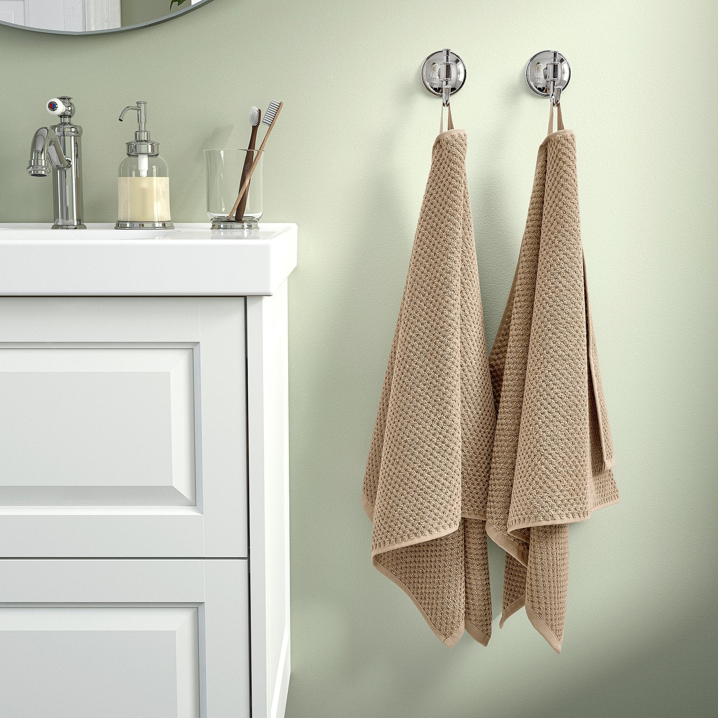 GULVIAL hand towel, beige, 50x100 cm