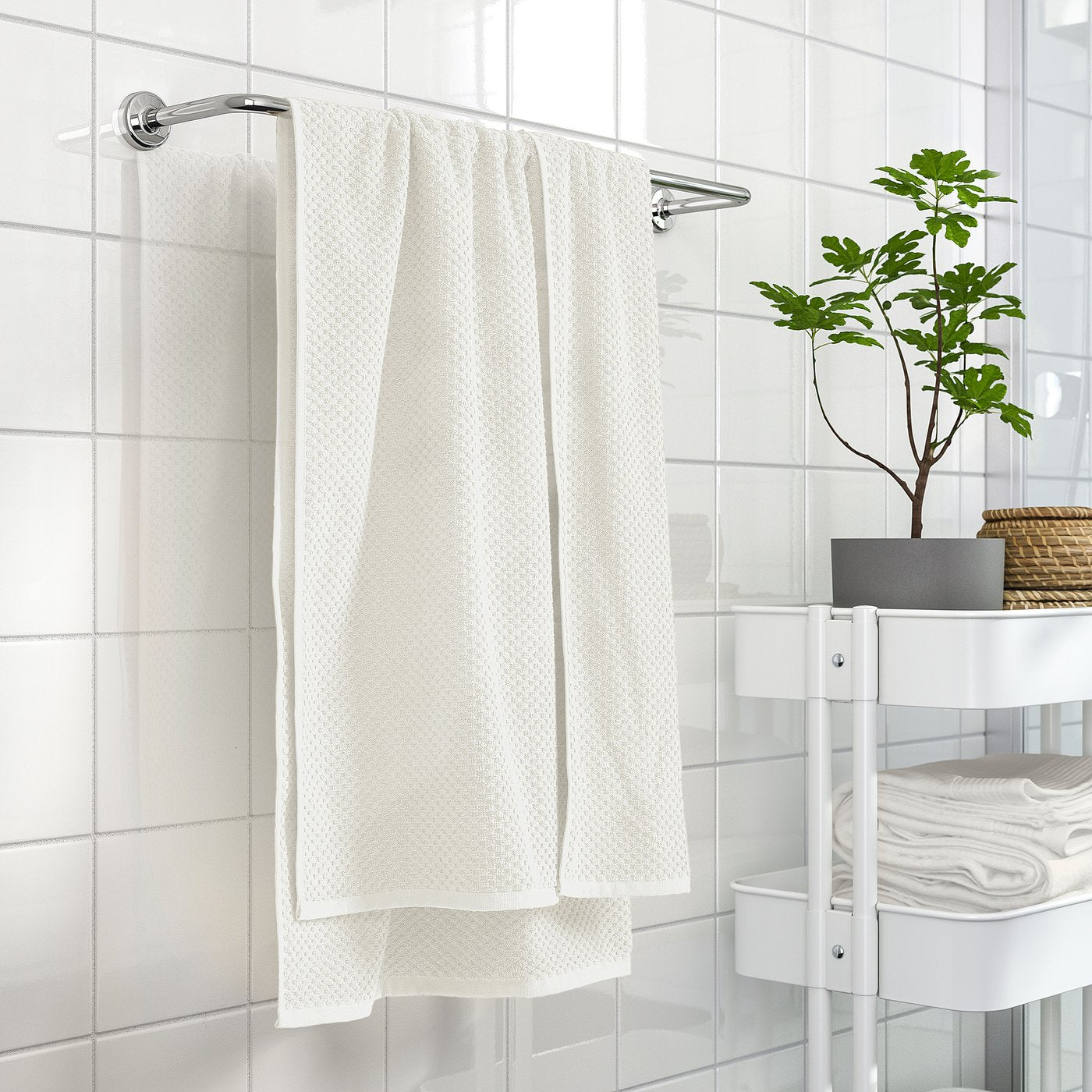 GULVIAL bath towel, white, 70x140 cm