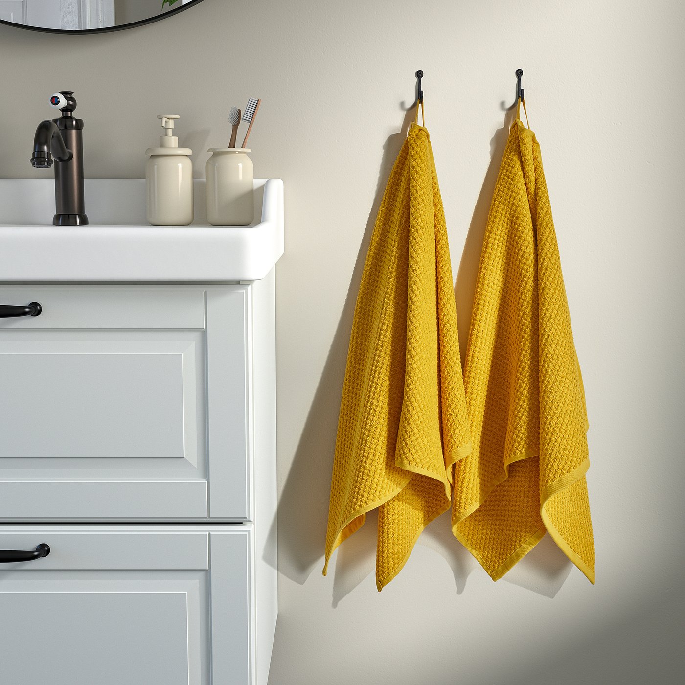 GULVIAL hand towel, yellow, 50x100 cm