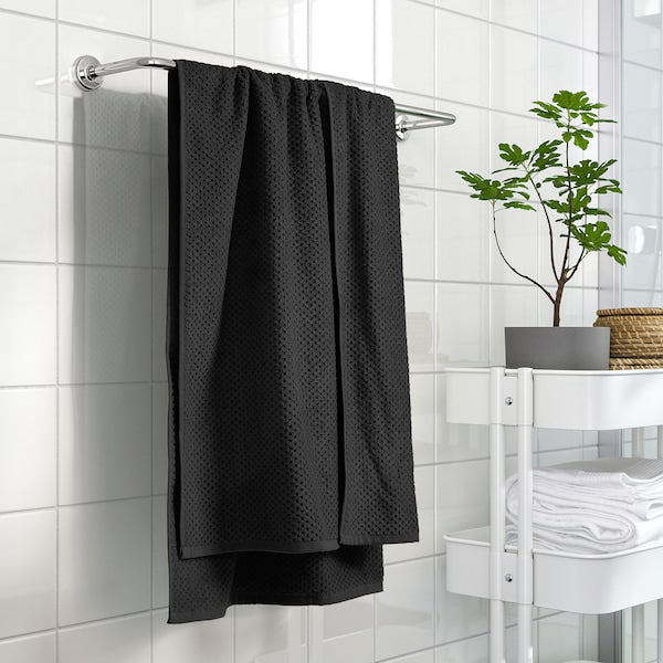 GULVIAL - Bath towel, black, 70x140 cm