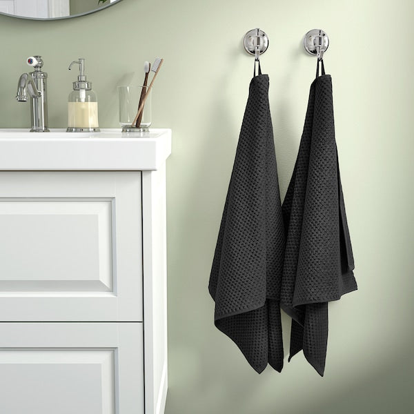 GULVIAL - Hand towel, black, 50x100 cm