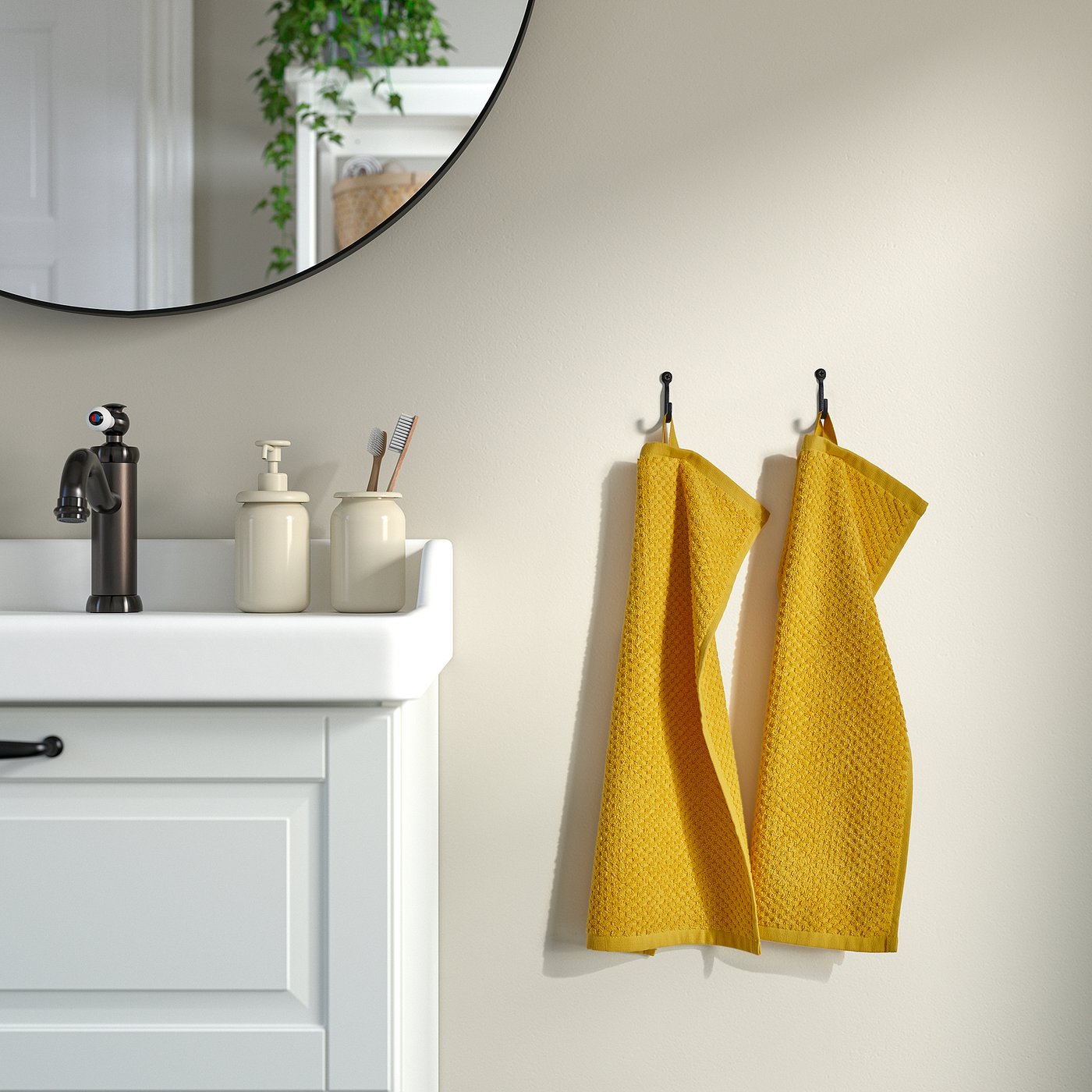 GULVIAL guest towel, yellow, 30x50 cm