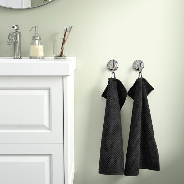 GULVIAL - Guest towel, black,30x50 cm