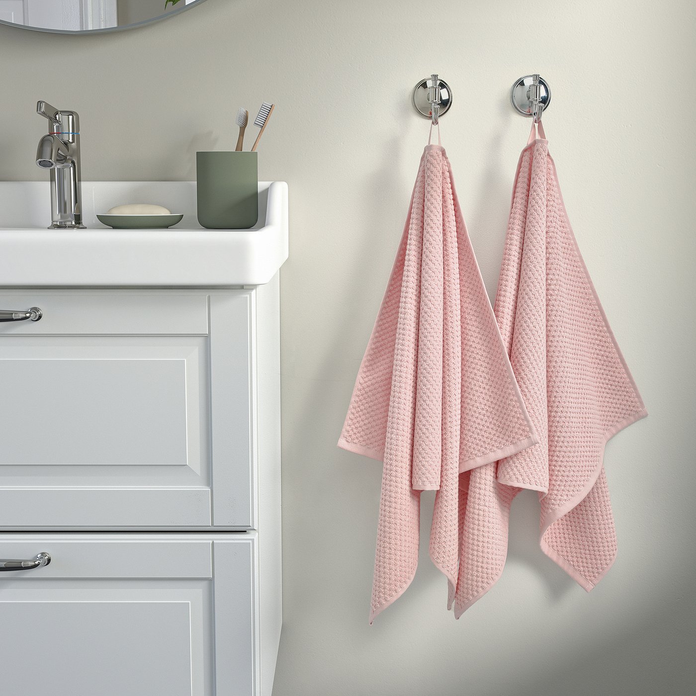 GULVIAL hand towel, pale pink, 50x100 cm