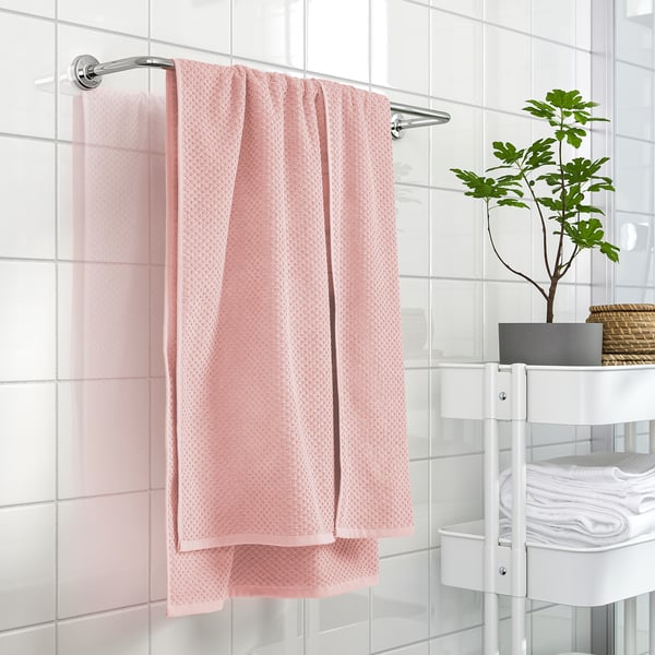 GULVIAL bath towel, pale pink, 70x140 cm