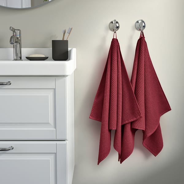 GULVIAL towel, deep red, 50x100 cm