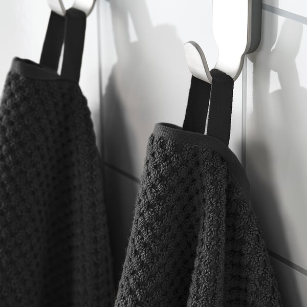 GULVIAL bath sheet, black, 100x150 cm