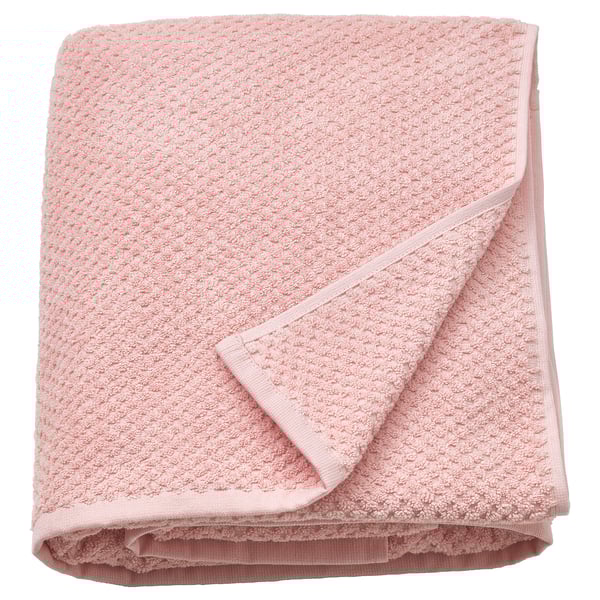 GULVIAL bath sheet, pale pink, 100x150 cm