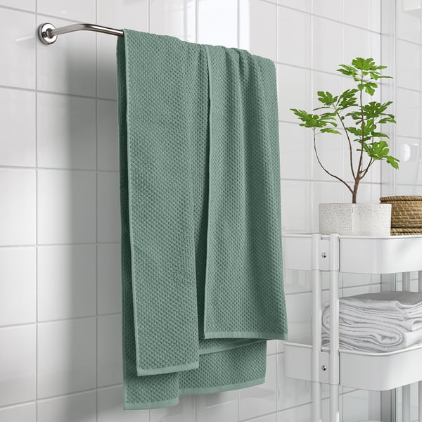 GULVIAL bath sheet, turquoise, 100x150 cm
