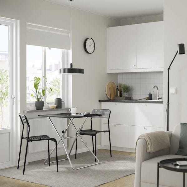 Ikea GUNDE / ADDE - Table and 2 chairs, folding black/black, 67x67 cm