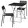 GUNDE / ADDE - GUNDE / ADDE Table and 2 chairs, folding black/black, 67x67 cm