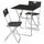 GUNDE / GUNDE - GUNDE / GUNDE Table and 2 folding chairs, folding black/black, 67x67 cm