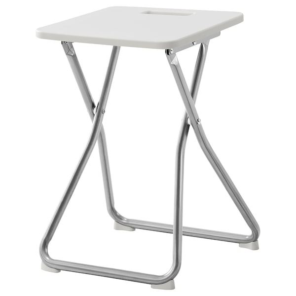 GUNDE - Folding stool, white